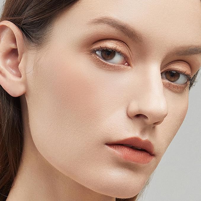 Boobeen Blush Compact for Face, Matte Baked Cream with Puff