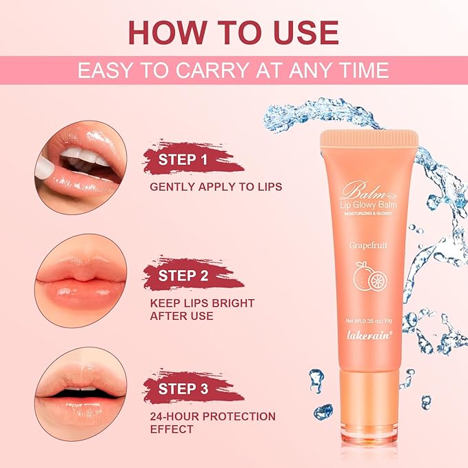 Lip Glowy Balm, Tinted Lip Balm Moisturizing