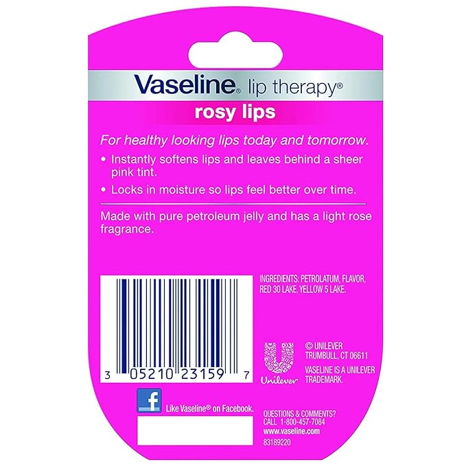 Vaseline, Rosy Lips, Lip Therapy.25 OZ,