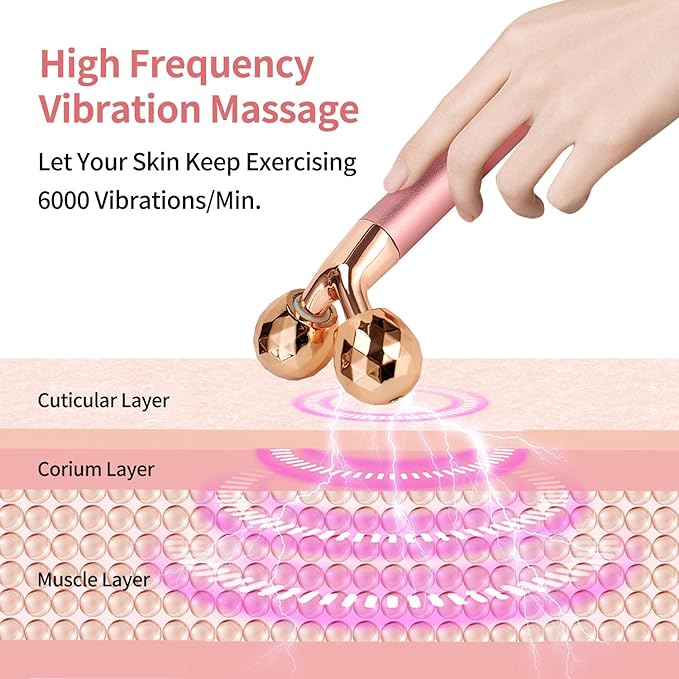 2-in-1 Face Massager Roller Electric Face