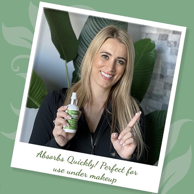 Organic Vitamin C Face Moisturizer with Anti-Aging, Brightening, and Wrinkle-Smoothing Properties.