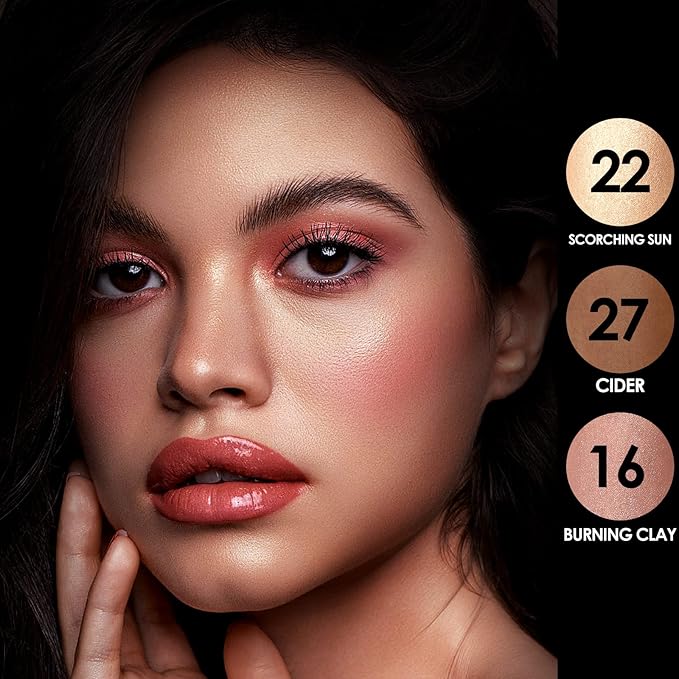 FOCALLURE 3 Pcs Cream Contour Sticks,Shades with Highlighter Finishing Makeup,MEDIUM-WARM