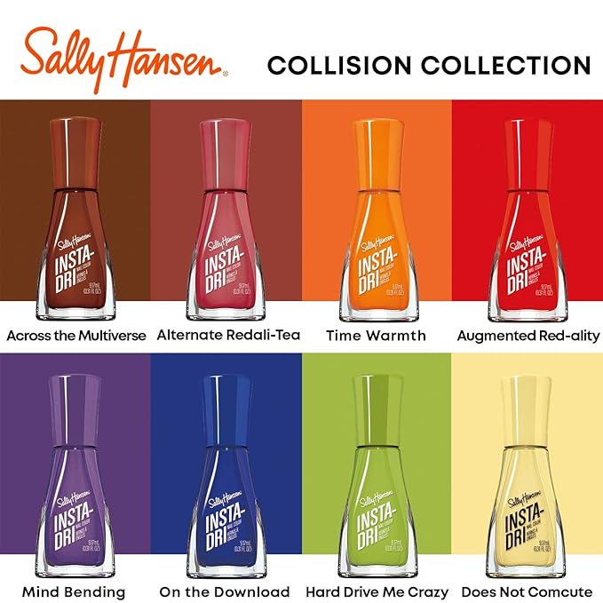 Sally Hansen Insta-Dri® Nail Polish - Color Collision Collection, Time Warmth - 0.31 fl oz. (Pack of 2)