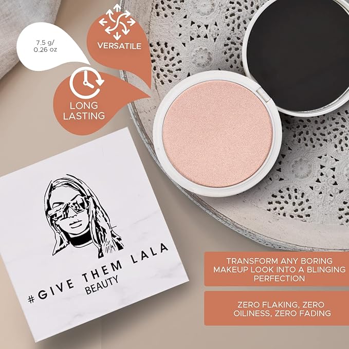 Pressed Highlighter By Give Them Lala- Highly Pigmented USA (Halo)