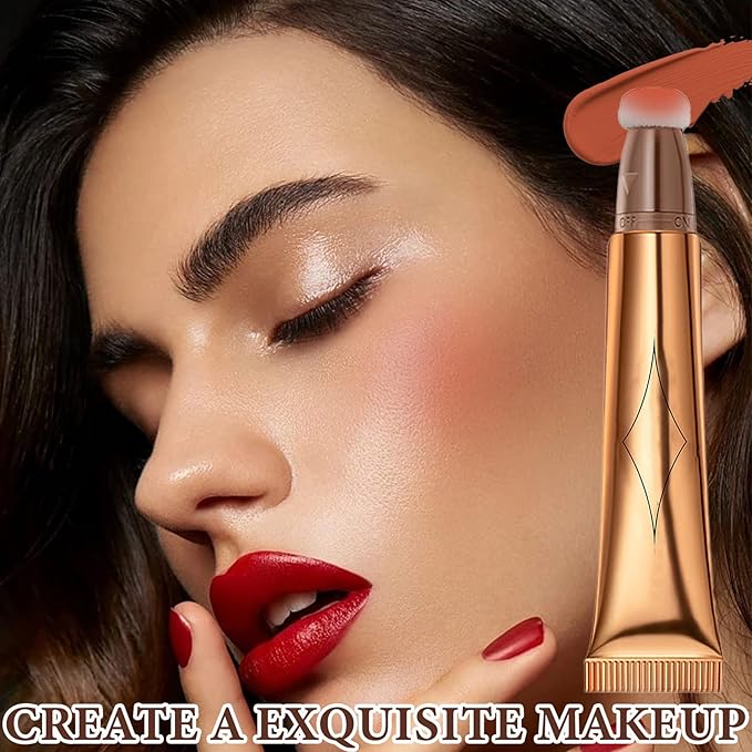 Liquid Contour Beauty Wand,Stick with Cushion Applicator,Cream Contour,Long Blush Stick