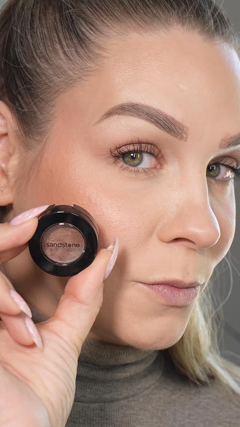 Eyeshadow for Sensitive Eyes, Eyeshadow with Long Durability, Allergy Certified, Fragrance-Free and Vegan Eye Make-Up, Hypoallergenic Make-Up (584 Dark Bronze)