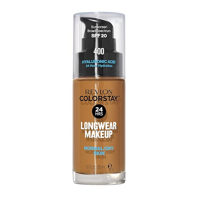 Revlon Liquid Foundation, ColorStay Face Makeup for Normal 400 Caramel, 1.0 Oz