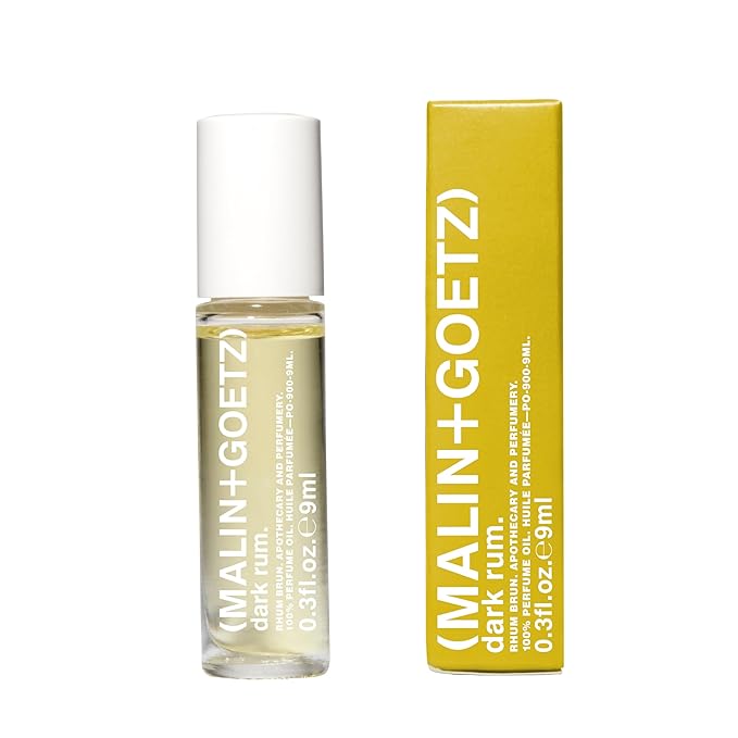 Malin + Goetz Dark Rum Perfume Oil, 0.3 Fl. Oz. - Men & Women Dark & Spicy Modern Scented Oil, Fragrance Oil, Roll On Mini Perfume Body Oil, Vegan & Cruelty-Free (Pack of 1)