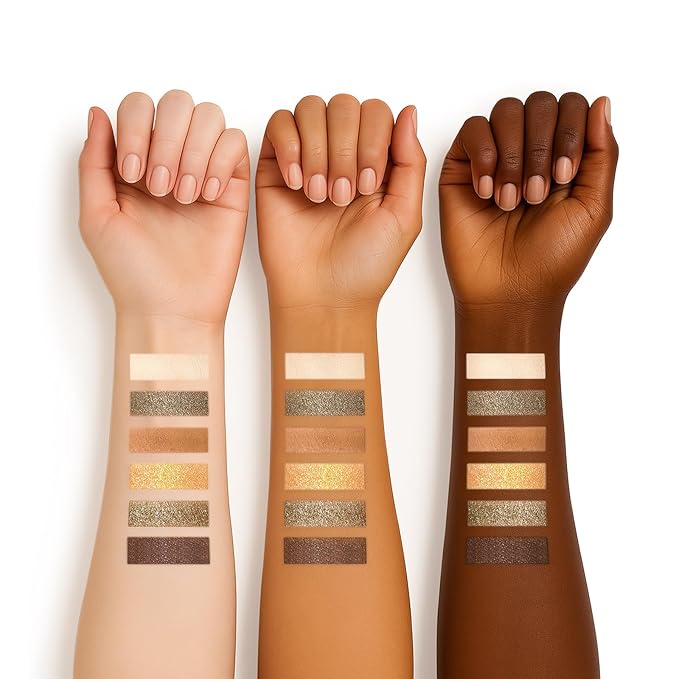 6 Colors Mini Naked Eyeshadow Makeup Palette Olive-colored Neutral Tone Eye Shadow Matte & Shimmer Nude Make Up Pallet with Mirror Blendable Highly Pigmented Travel Size Gift Kit 04