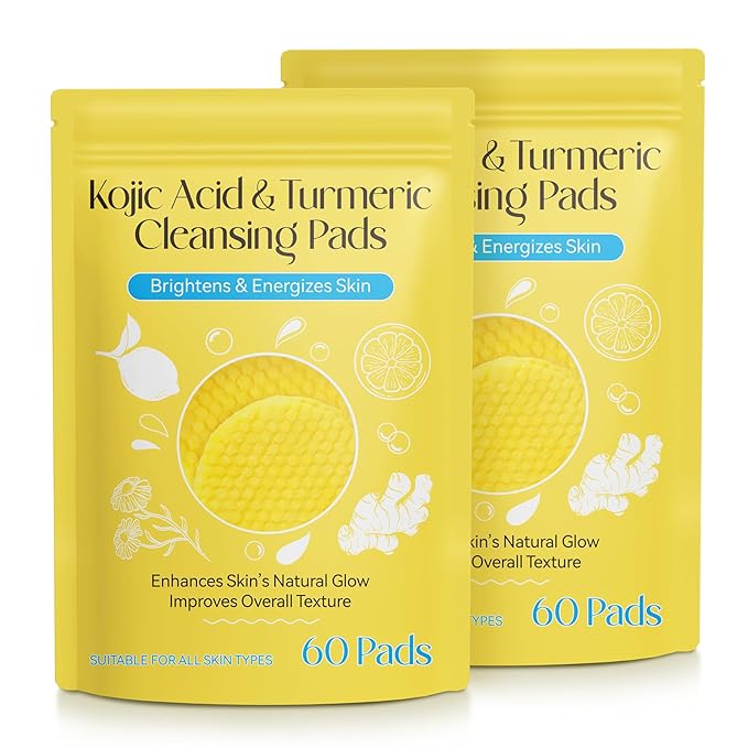 2 pack turmeric cleansing pads,