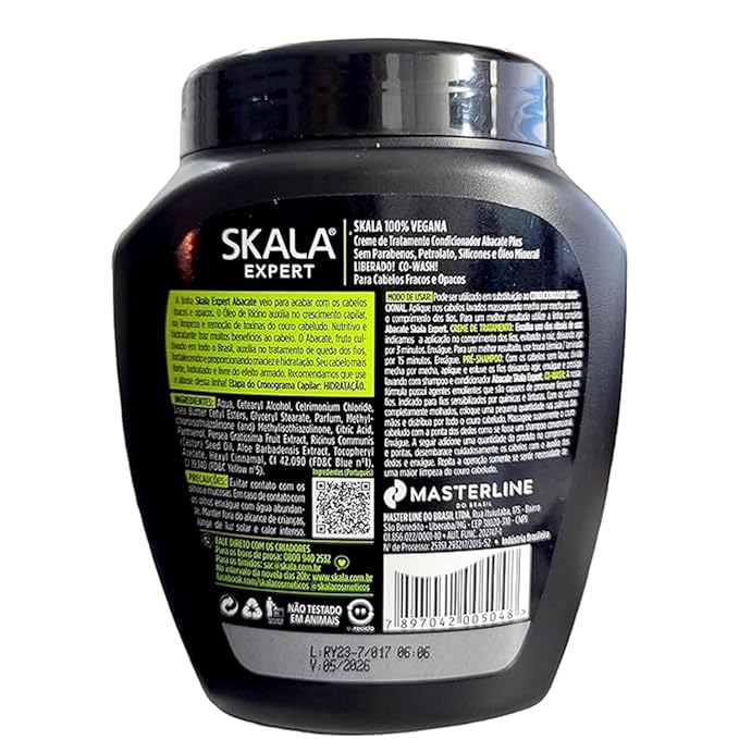 SKALA Avocado Hair Cream Hair Treatment Conditioning (1000g) - Imported from Brazil