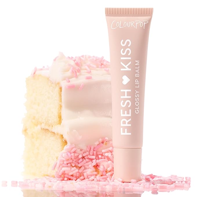 ColourPop Fresh Kiss Glossy Lip Balm - Hydrating Lip Care Enriched with Peptides, Hyaluronic Acid, Shea Butter & Vitamin E for an Ultra-Cushiony Formula - Vanilla Cake (2 Count)