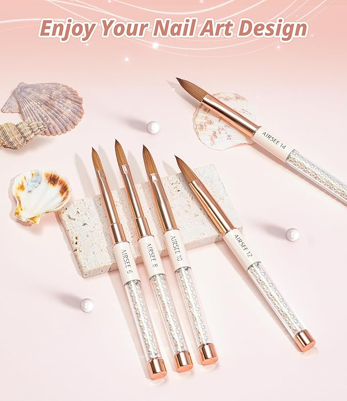 AIRSEE 5PCS Acrylic Nail Brush