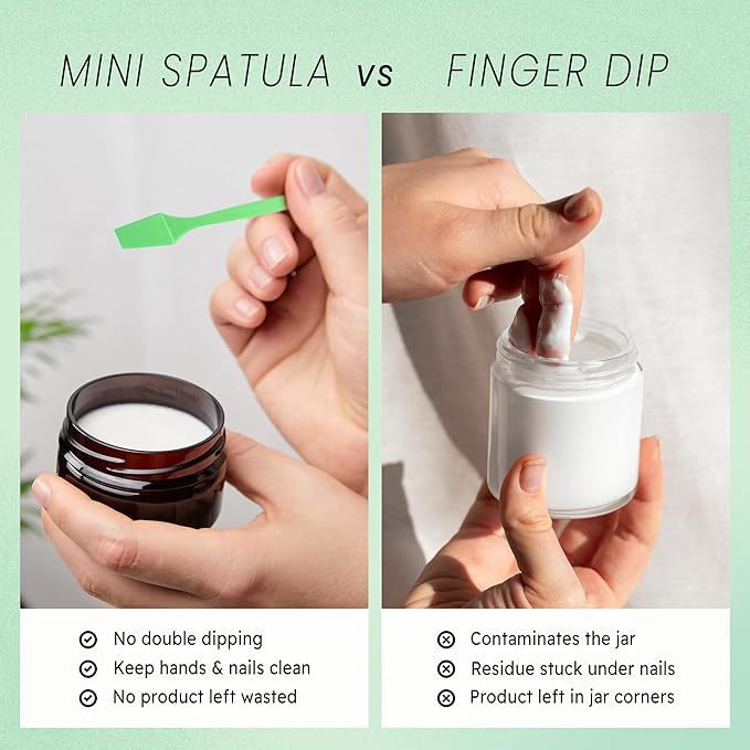 PANA Cosmetic Make Up Disposable Plastic 2.5" Spatulas Skin Care Facial Cream Mask Spatula (APPLE GREEN - 200 Pcs Box)