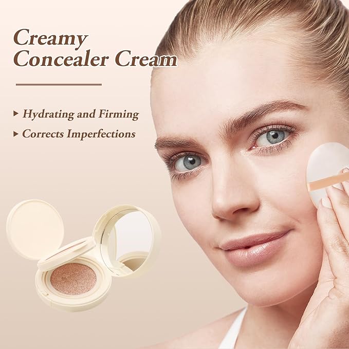 Cushion Foundation & Pressed Powder Set, Cream Air Lasting Coverage