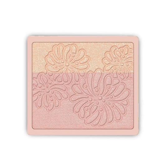 Paul & Joe Pressed Blush Palette Refill Only, Case Sold Separately, Oil-Absorbing Blush Powder, Bi-Color Face Blushes with Fitting Veil Powder, Light Beige and Light Pink, 01 Secret D'Or, 0.17 oz