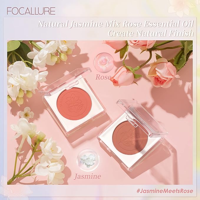 FOCALLURE Powder Palette Blush, Matte Mineral Blush Powder, Blendable, #402