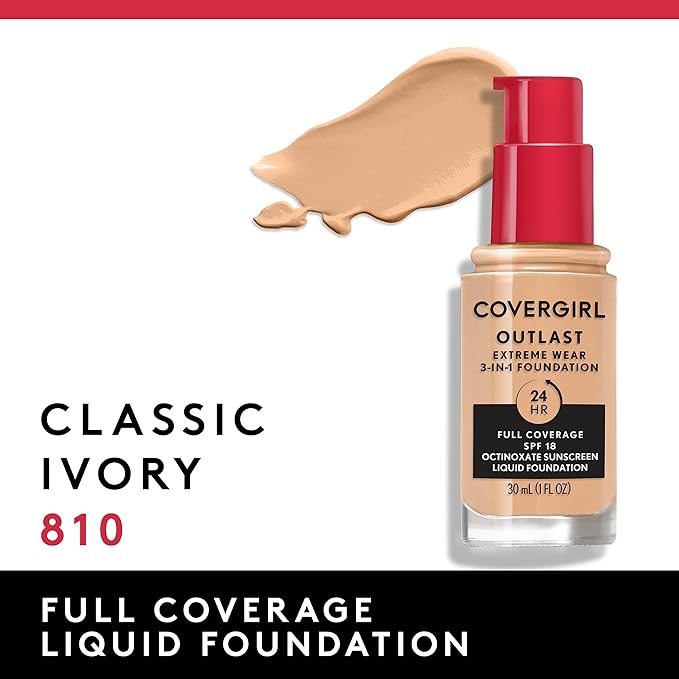Covergirl Outlast Extreme Wear 3-in-1 Full Coverage Liquid Fl. Oz.