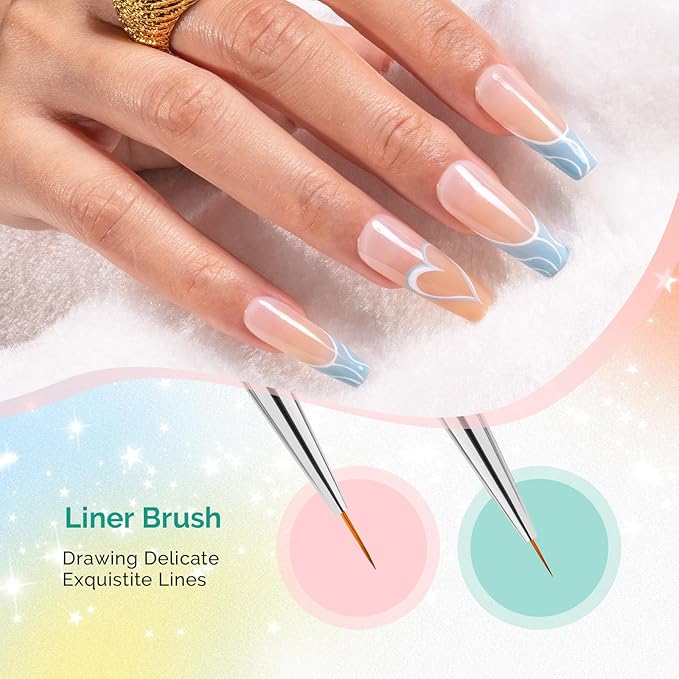 MelodySusie Nail Art Brushes Set,6pcs