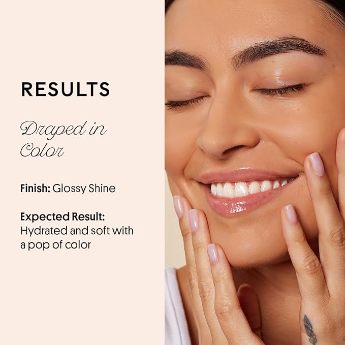 Winky Lux Very There Lip Oil, Hydrating Nude Pink Tint with Jojoba Oil, Non-Sticky Glossy Lip Oil, Tinted Pink Gloss for Juicy Lip, Muse