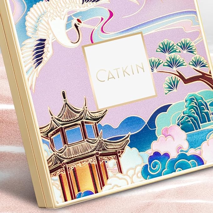 CATKIN Cheek Powder Blush Baked Pink Makeup Blusher Creamy Light Weight Long Lasting Natural Finish 10g (C07 Limerence)