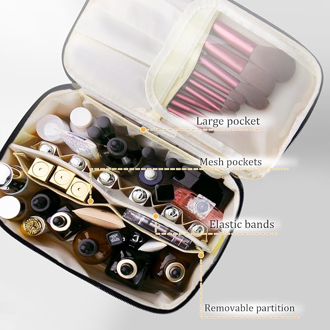 Large travel makeup bag makeup