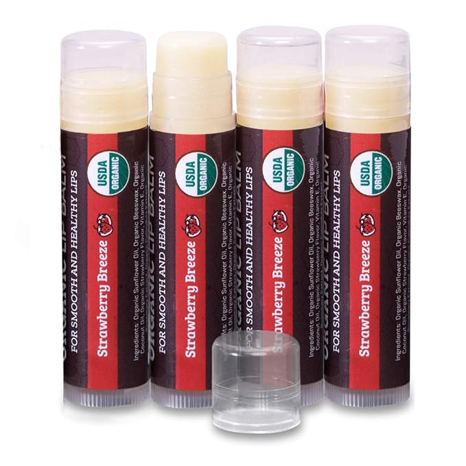 USDA Organic Lip Balm 4-Pack by
