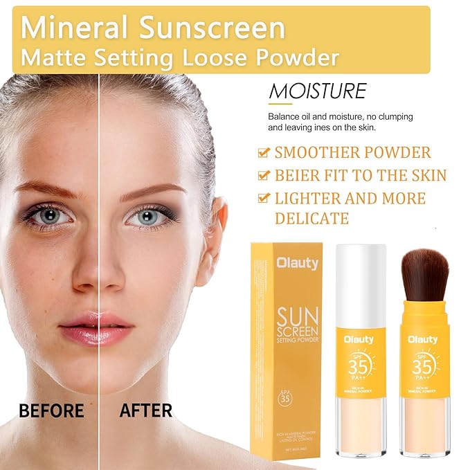 Mineral Sunscreen Setting Powder, SPF 35, Translucent Setting