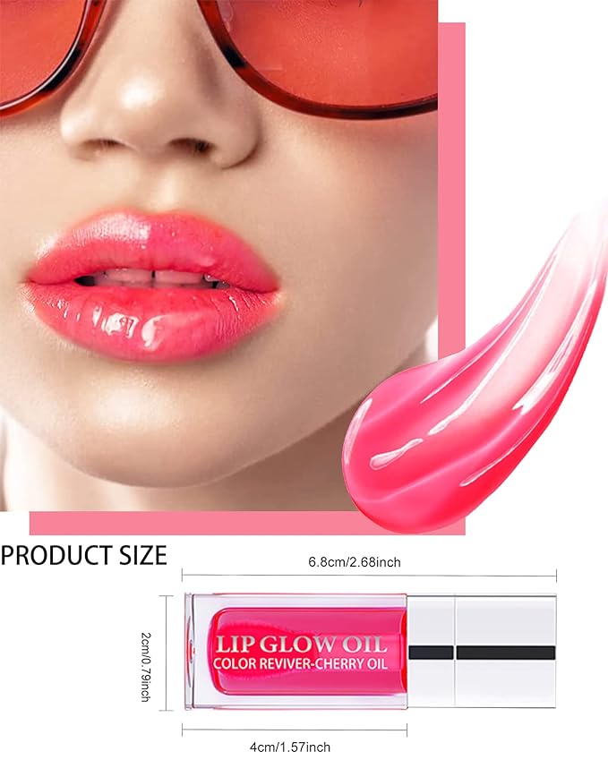 Plumping Lip Glow Oil,Hydrating Tinted Lip Lipstain,Gift