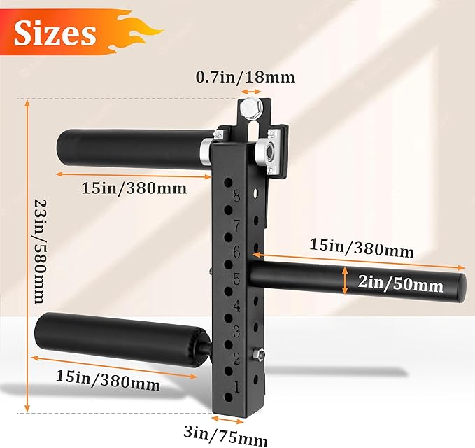 18mm Power Rack Mounted Leg Extension and Curl