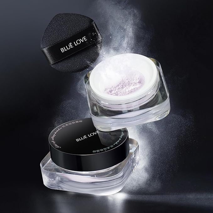 BLUE LOVE Setting Powder Makeup for Oily Skin, Loose Powder(Purple)