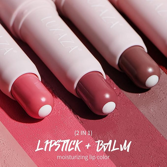 2PCS Tinted Lip Balm, Natural Semi-Gloss Hydrating