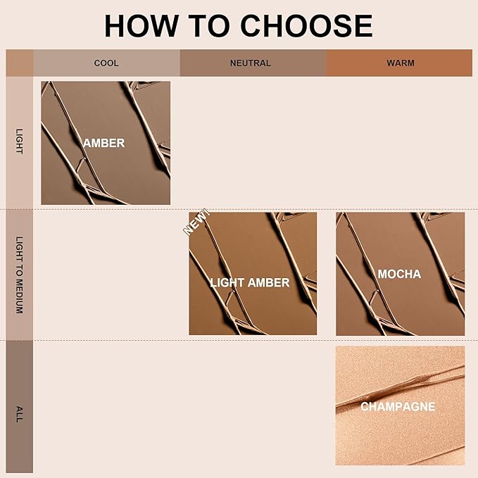 FV Cream Contour Stick, Highly Pigmented & Blendable Light Amber