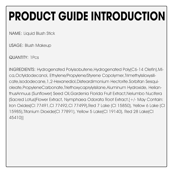 Liquid Blush for Cheeks, Soft Cream Blush with Cushion Applicator, Dewy Finish Matte Velvet Texture, High-Pigmented Blendable, Long-Wearing Rubor Makeup | #07 ELEGANT-Deep Rose