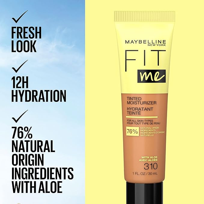 Maybelline Fit Me Tinted Moisturizer, Natural Coverage, Face 1 Count