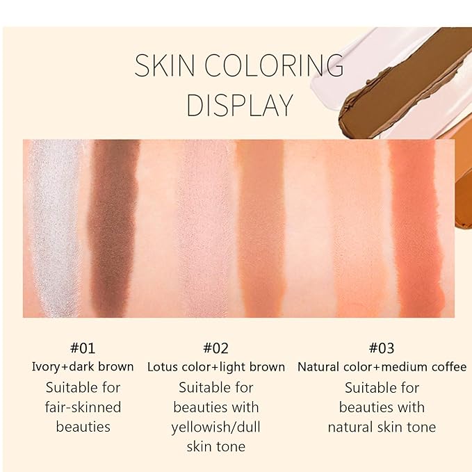 Double-End Contour Highlighter Stick, Face Contour Makeup Contouring