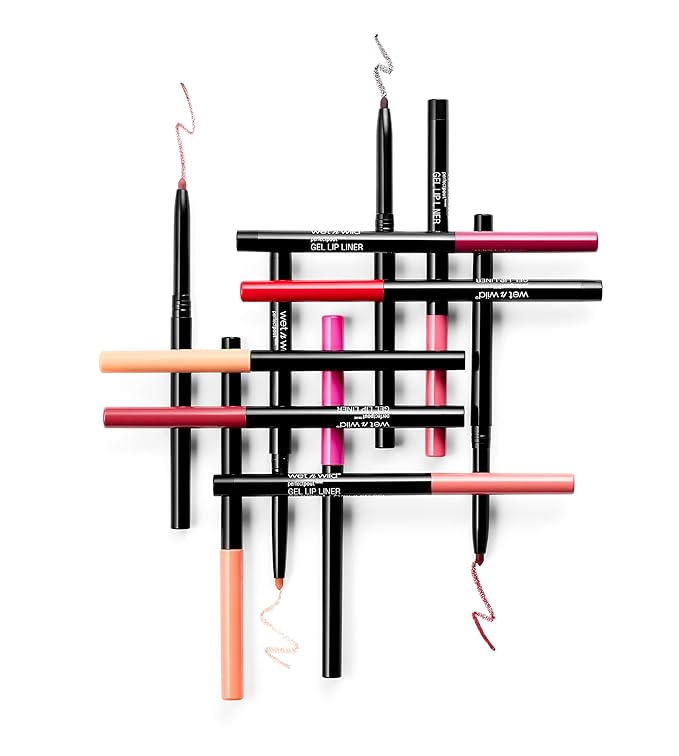 wet n wild Lip Liner Perfect Pout Matte Retractable Gel Lip Liner Pencil, Purple Lay Down the Mauves (Pack of 2)