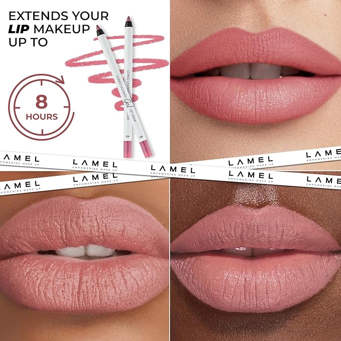 Matte Gel Lip Liner Pencil | Weightless&CreamyTexture - Sharpenable - Longwear & Waterproof - High Pigmented & Flawless Finish - Moisturizing - Cruelty-free & Paraben-Free,- 405, 1,7g/0.05oz