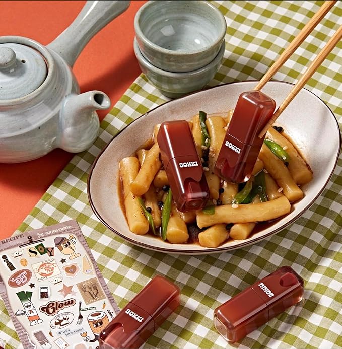 Glow Bokki Glossy Lip Tint, Korean Beauty (GB12 Honey Soy, 4.1 grams)