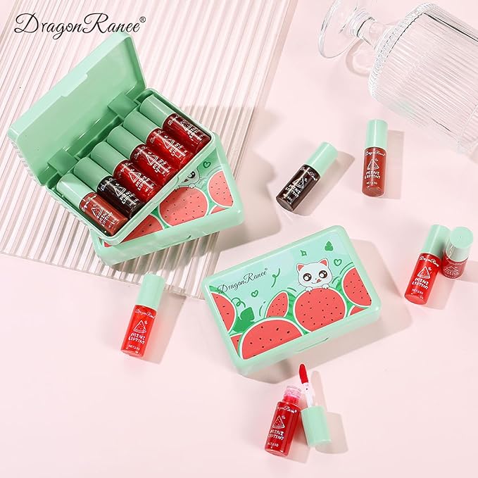 6 Colors Lip Tint Stain Set, Korean Lip