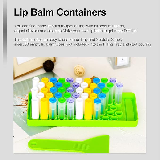 Lip Balm Tray and Spatula Set Making