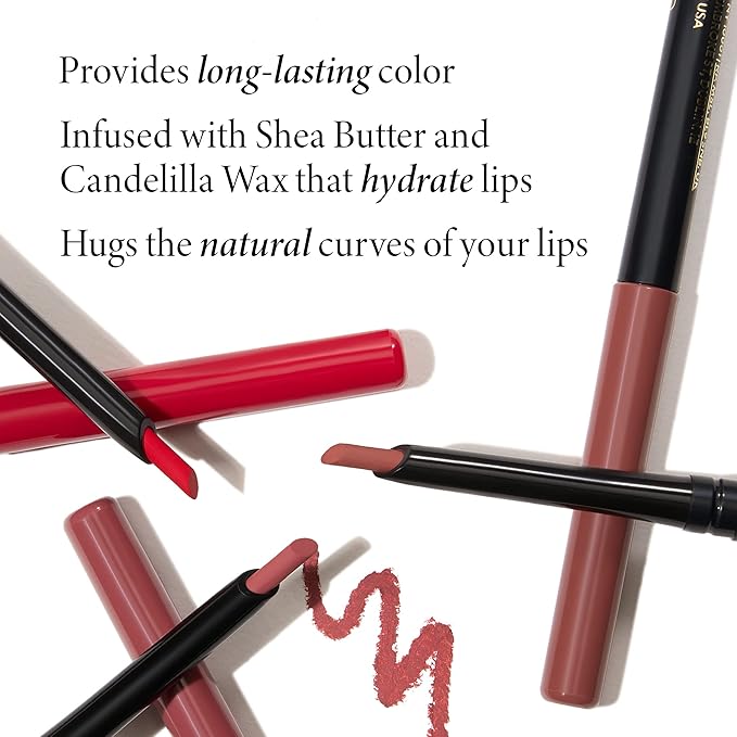 LAURA GELLER NEW YORK Modern Classic Lip Liner, Luxurious Creamy Long Lasting Lip Liner, Prevents Feathering and Fading, Radiant Rose