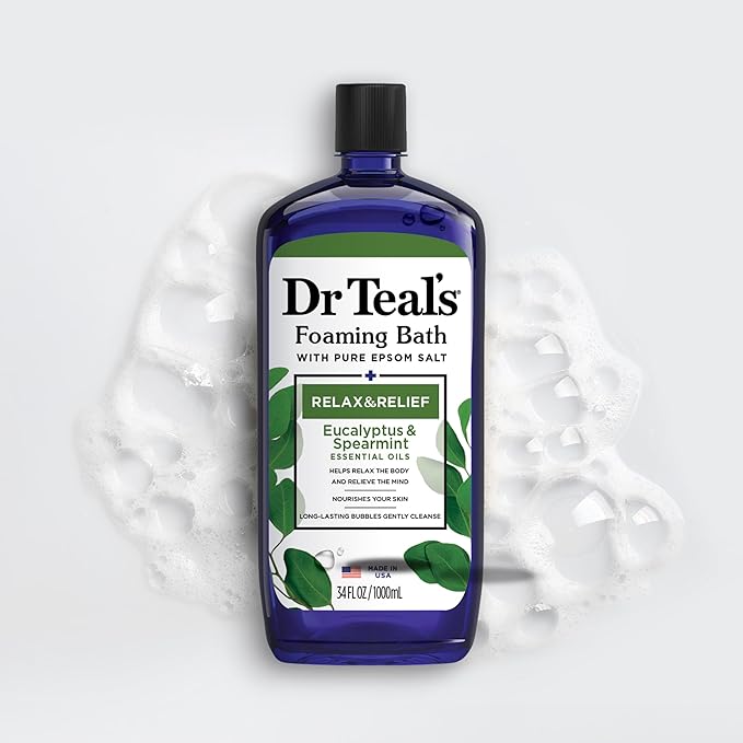 Dr Teal's Foaming Bath with Pure Epsom Salt, Lavender & Eucalyptus, 34 fl oz (Pack of 2)