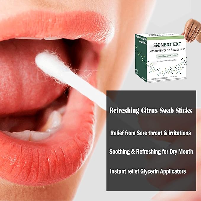 Lemon-glycerin swabsticks gently soothes minor