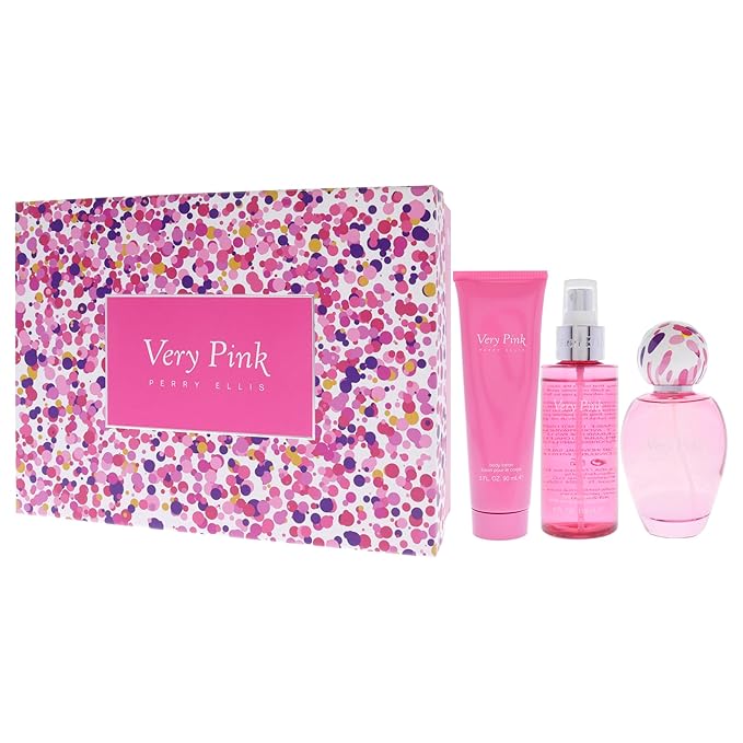Perry Ellis Very Pink by Perry Ellis for Women - 3 Pc Gift Set 3.4oz EDP Spray, 3oz Body Lotion, 4oz Body Mist