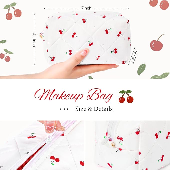 Soidram cute makeup bag quilted