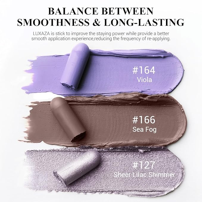 3PCS Eyeshadow Stick Sets,Pro Longwear Cream Eye Shadow Sticks Pencil Crayon,Eye Brightener Stick-Lilac Love