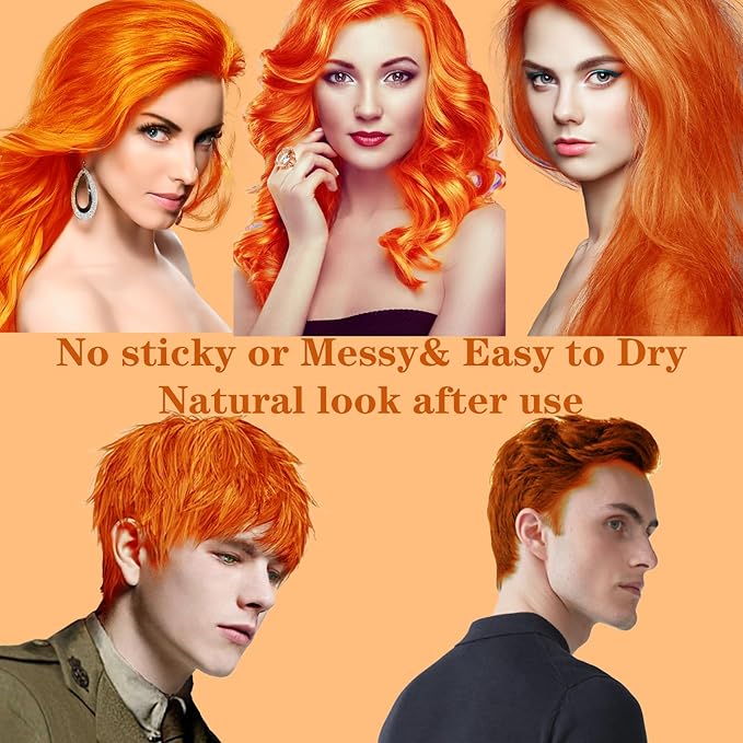 Orange Hair Color Wax, Temporary
