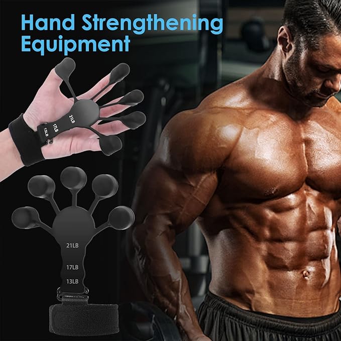 Gripster,Finger Strengthener and Grip Strength Trainer,Finger Exerciser,Vein Grip,Forearm 6 Level
