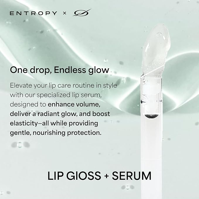 ENTROPY Makeup Charm Ultra Glossy Lip Serum, Nourish Lip Care with Amino Complex, Hydrating, Cooling Care, Non-Sticky, High Shine Finish, Crystal Clear